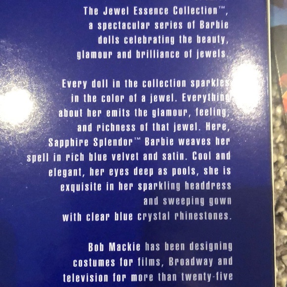 BOB MACKIE JEWEL ESSENCE COLLECTION BARBIE DOLLS -5 barbies, brooch & portfolio - Picture 13 of 13